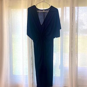 Mid length navy blue cocktail dress